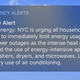 Push alert asking New York City residents to conserve power.
